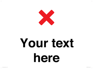 Custom plain background, red cross sign